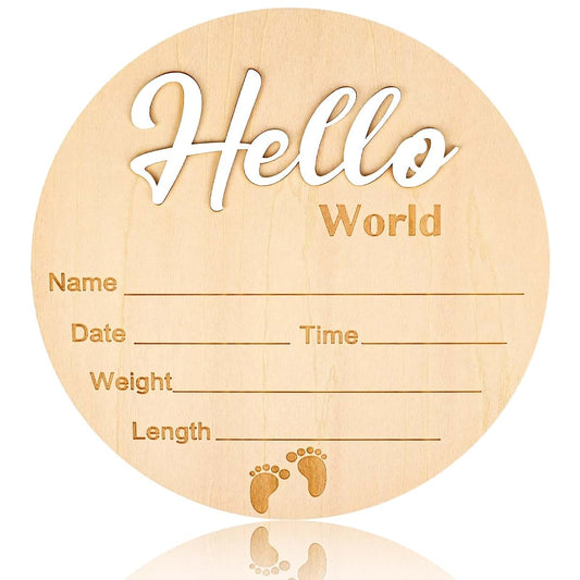 Newborn Birth Announcement Wooden Keepsake Sign
