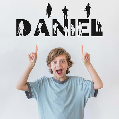 Megapolis Custom Boys Wall Name Vinyl Decal In Game And Soldier Style