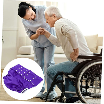 Reusable Adult Diaper Pants with Leak Proof Protection, Purple