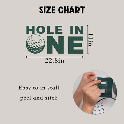 CANTLY Hole in One 1st Birthday Golf Theme Decal