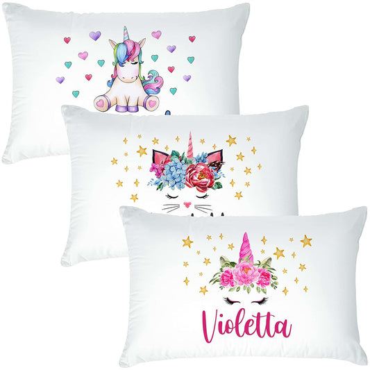 UNIQUE CUSTOM GIFTS Personalized Baby Pillowcase with Name, Custom Toddler Nursery Bedding