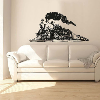 BabyOneStop Vintage Steam Engine Train Vinyl Wall Decal