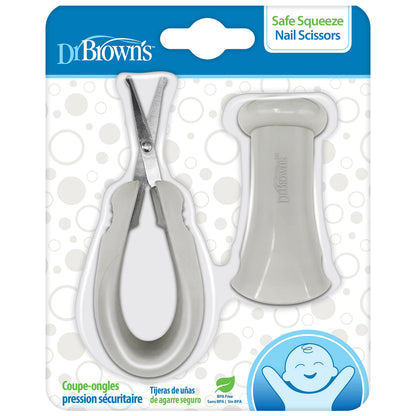 Dr. Brown's Safe Squeeze Nail Scissors with Silicone Handle