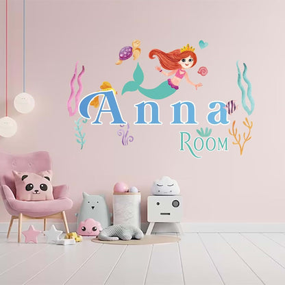B&C Easylife Custom Name Mermaid Wall Sticker