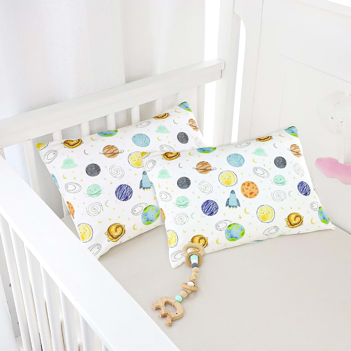 Man Fai Sky ManFaiSky 2 Pack Toddler Pillowcase, 13x18 Toddler Pillow Cases with Envelope Closure, Soft & Comfortable (photo 2)