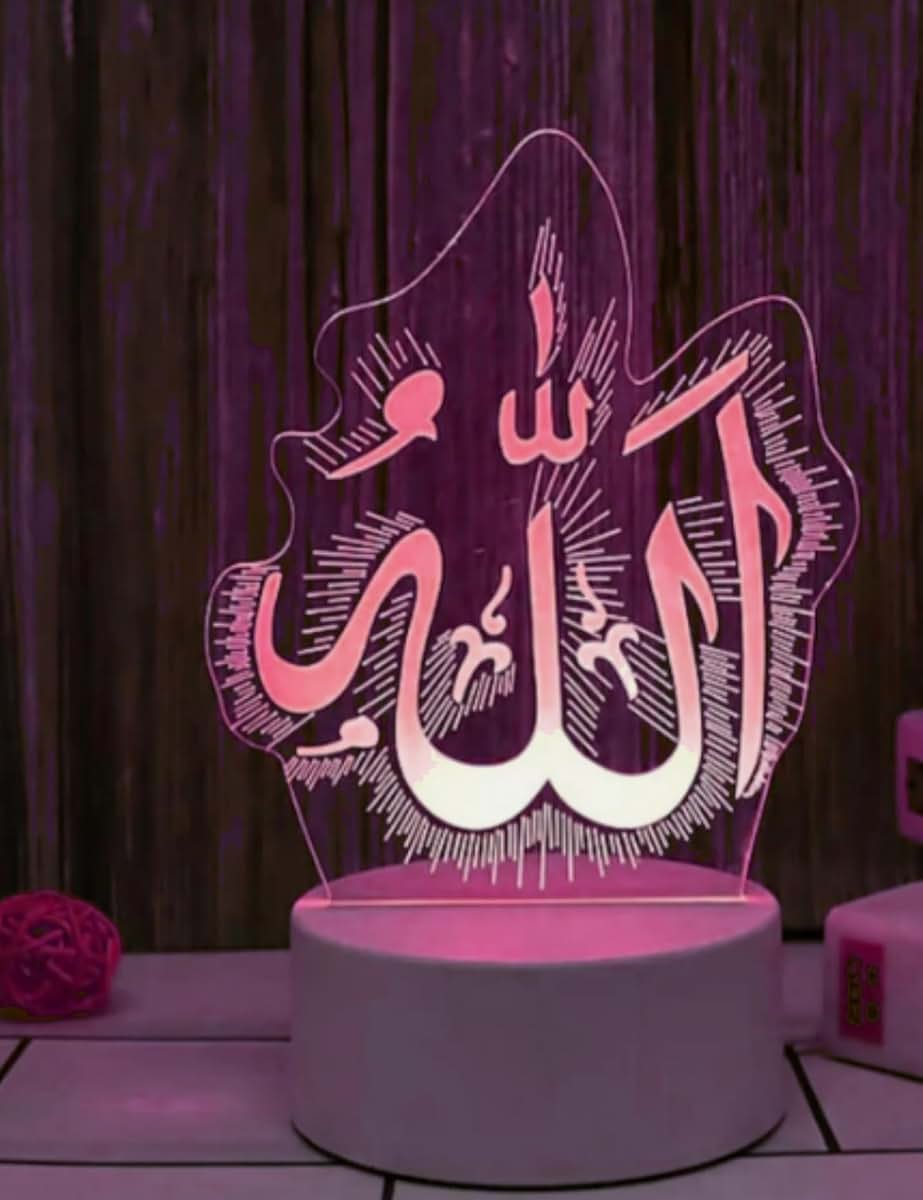 Jinnwell 3D Muslim Allah Night Light With Touch Control (photo 2)