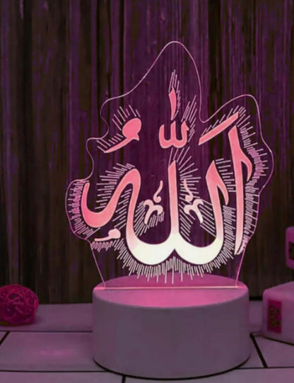 Jinnwell 3D Muslim Allah Night Light With Touch Control (photo 2)