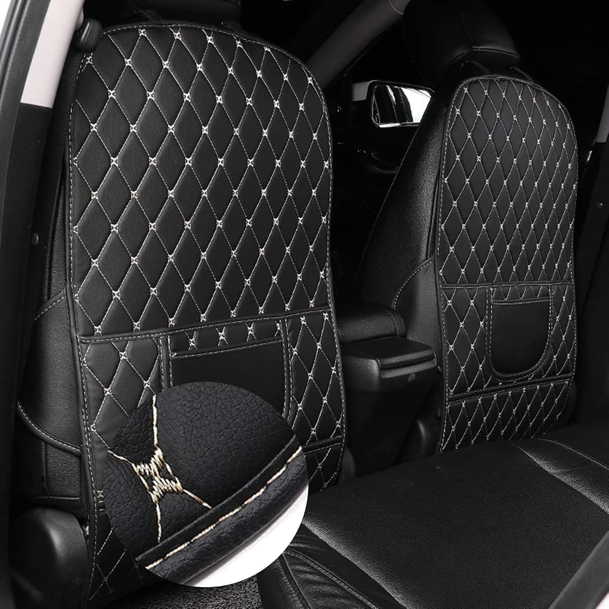 Acogedo Car Back PU Leather Rear Protector Mat (Bigger)