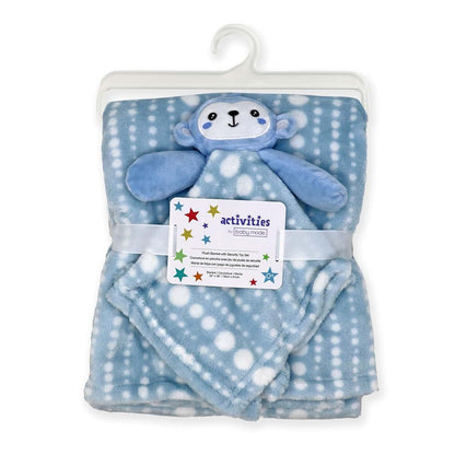 Baby Mode Baby Blanket And Blue Monkey Lovey Nunu Gift Set (photo 2)