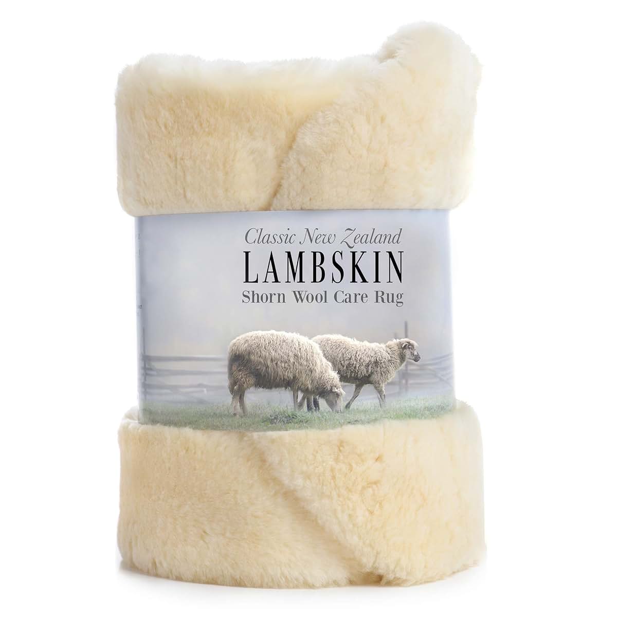 Desert Breeze Distributing Genuine New Zealand Baby Sheepskin, Soft Shorn Wool, Large 34-36 in