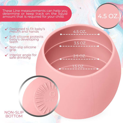 Sperric Silicone Mini Cups For Toddlers, 2 Pack