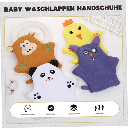 Nidone 4-Piece Cartoon Animal Baby Washcloths (photo 3)