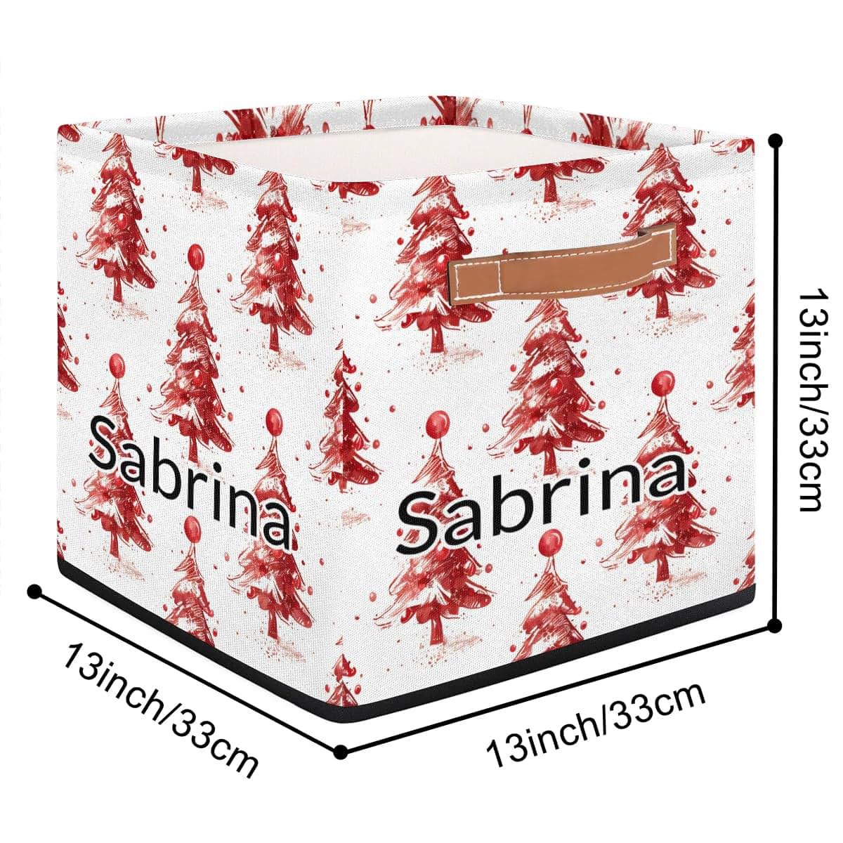 Voloreju Custom Storage Bin Baskets Personalized Cute Pattern Christmas Gifts Basket Nursery Laundry Bin for Organizing (photo 2)