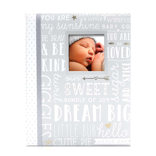 Lil Peach Lil’ Peach Gray Dream Big Baby Memory Book, First 5 Years Journal