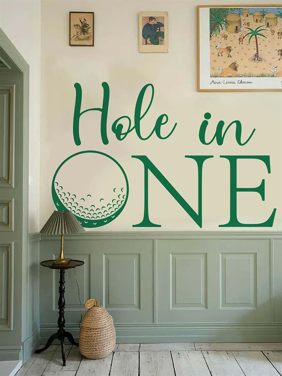WALLMEII Golf Wall Decal Hole in One 1st Birthday Sticker