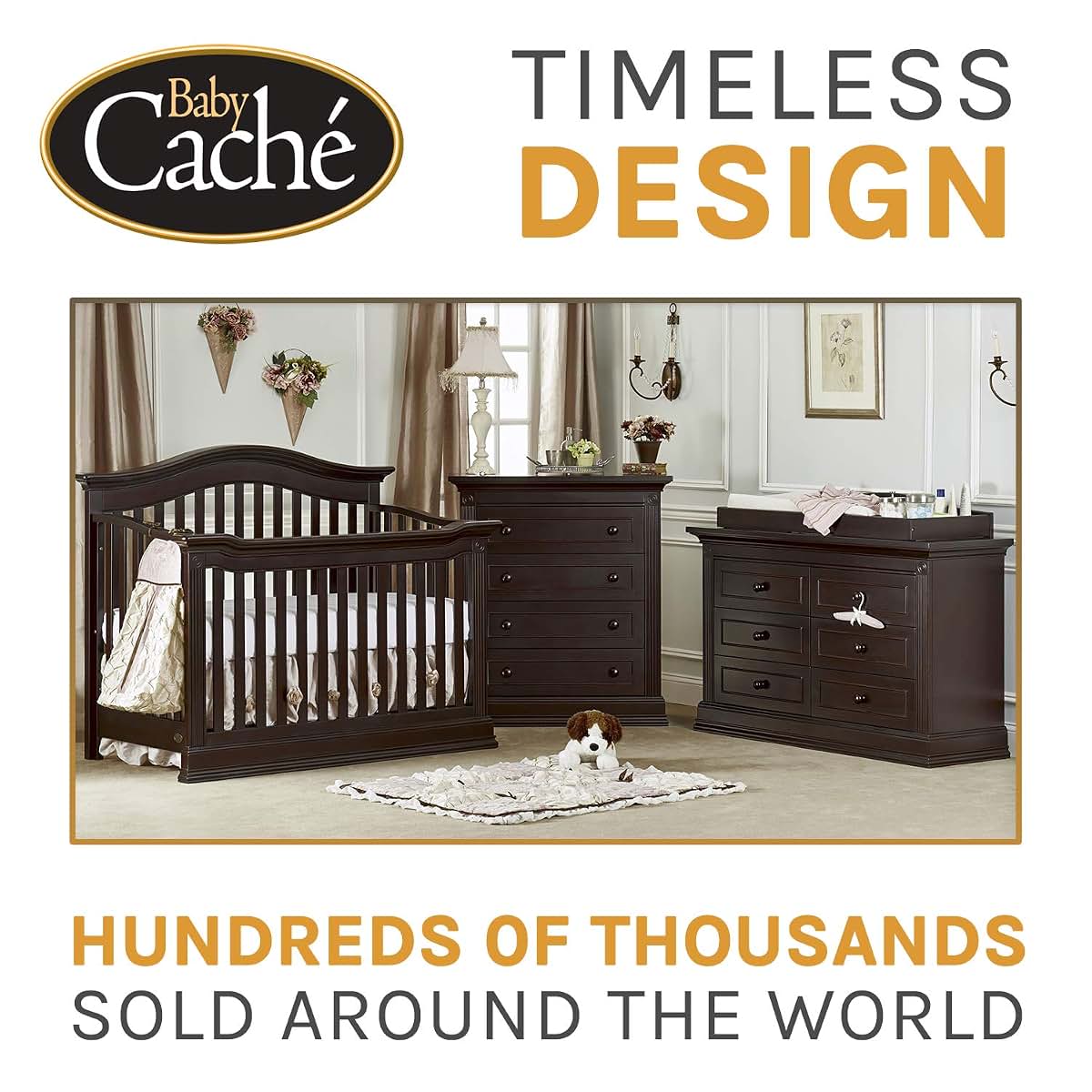 Baby Cache Montana Collection Crib Conversion Kit in Espresso Finish