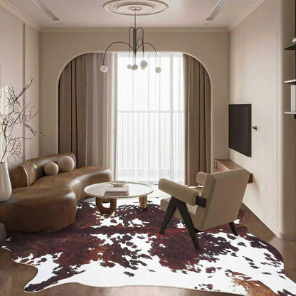 Coffinsea Faux Cowhide Rug Large Tricolor Cow Hide Rug 6.2x7.6 Ft (photo 2)
