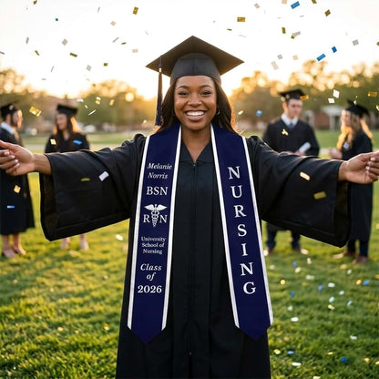 Noni Custom Graduation Nursing Stole, Personalized Grad Sash (photo 4)