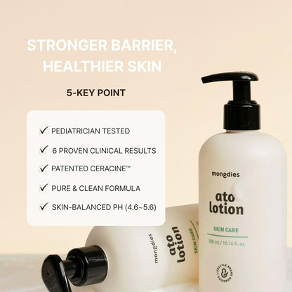 Mongdies Baby Ato Lotion Vegan Daily Moisturizer 2 Pack