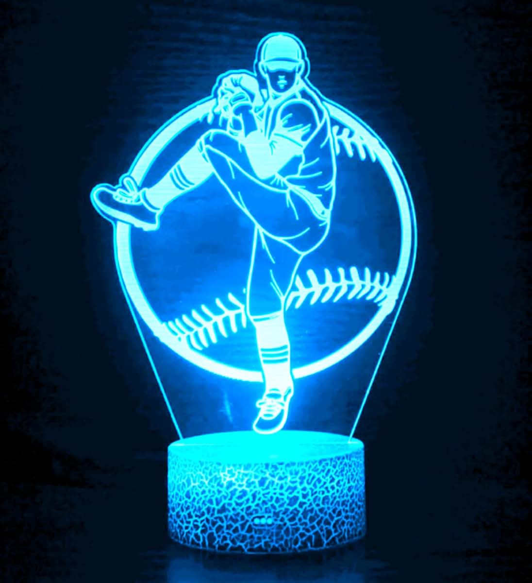 Jinnwell 3D Illusion LED Night Light Lamp for Bedroom and Living Room Decor