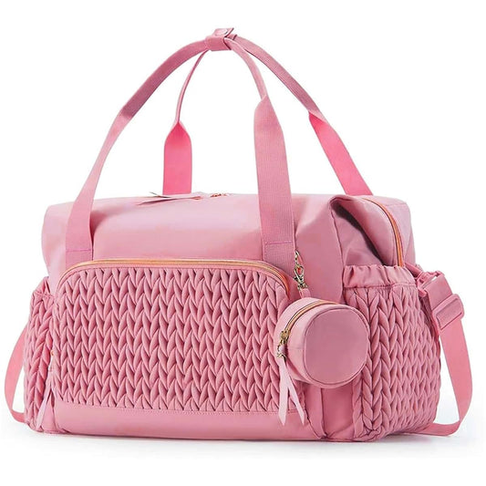 SSHLT Mommy Diaper Bag Large Capacity Organizer For Stroller Hanging Bags Maternity Women Fashion Tote Lightweight(Pink)