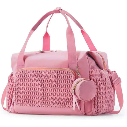 SSHLT Mommy Diaper Bag Large Capacity Organizer For Stroller Hanging Bags Maternity Women Fashion Tote Lightweight(Pink)