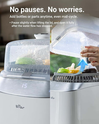 Bear Baby Bottle Washer Sterilizer Dryer All-in-One, 90 Detergent Tablets (photo 3)