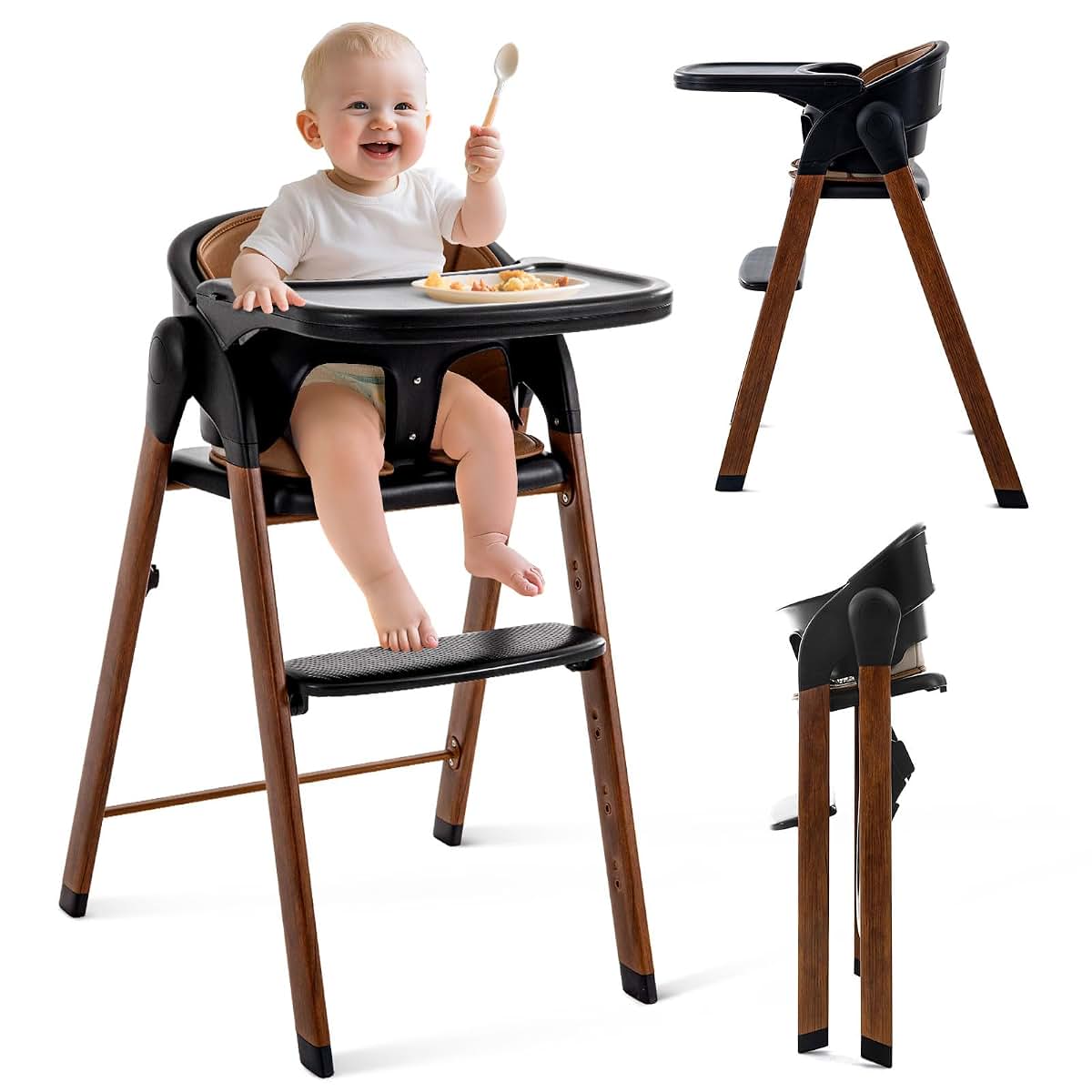 Soobaby 5-in-1 Convertible High Chair with Removable Tray