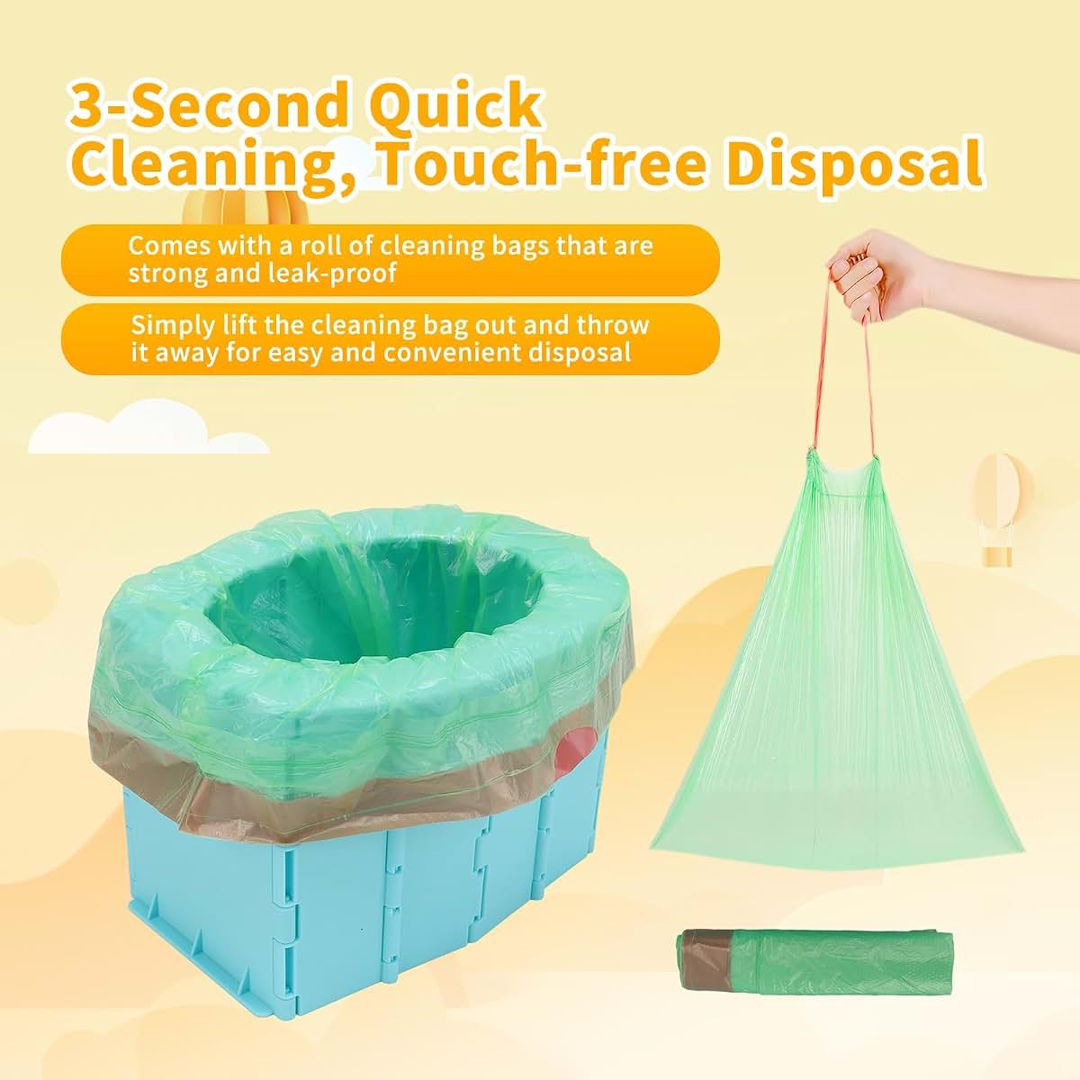 BabyOneStop Portable Foldable Toddler Potty Toilet for Travel