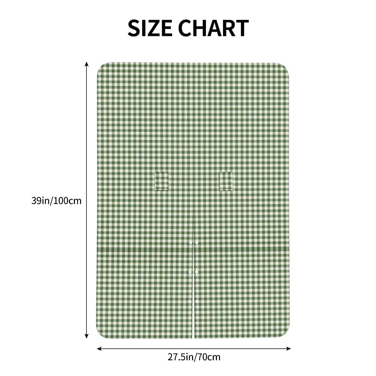 Qbtspek Green Gingham Plaid Multi-Use Car Seat And Nursing Cover (photo 4)