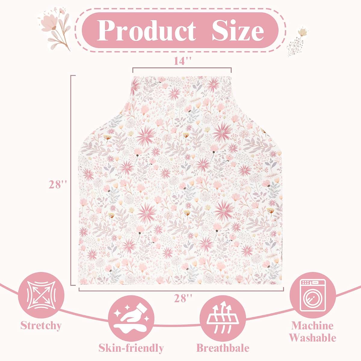 Breathable Microfiber Car Seat Canopy Cover for Infants and Carriers