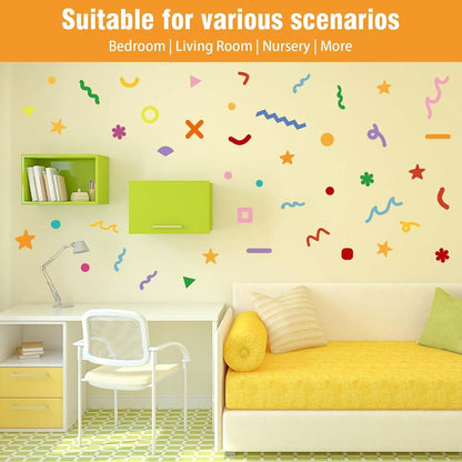 Jiabeius Colorful Sprinkle Confetti Wall Stickers, Peel and Stick DIY Decals