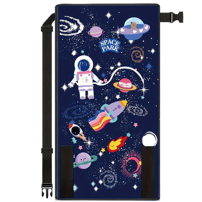 Peosaard Toddler Airplane Bed With Cartoon Space Pattern