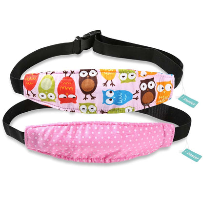 Toddler Car Seat Head Support Pillow | 2 Pack Owl Design