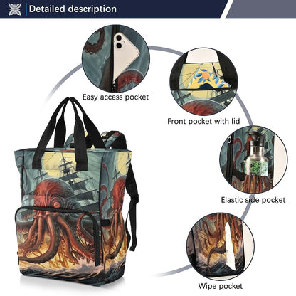 Jihqo Diaper Bag Backpack for Women | Large Capacity Changing Tote