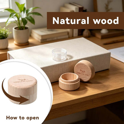Fosaseua Wooden Umbilical Cord Keepsake Box With Leaf Pattern (photo 3)
