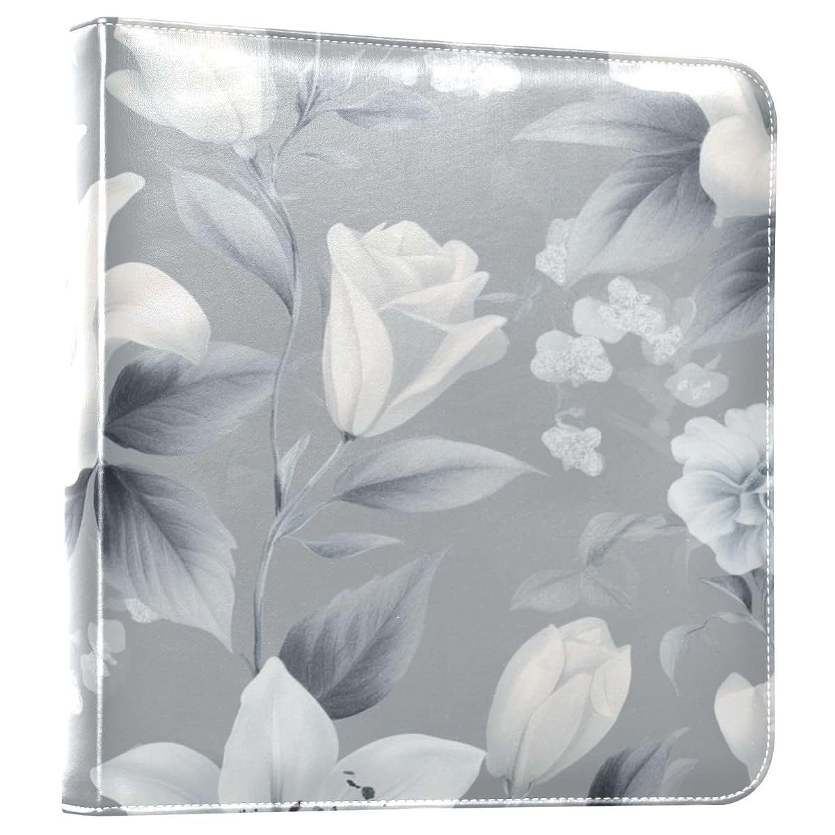 BabyOneStop Qumton Large Photo Album With Lily Flower Art Leather Cover