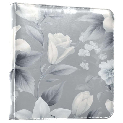 BabyOneStop Qumton Large Photo Album With Lily Flower Art Leather Cover