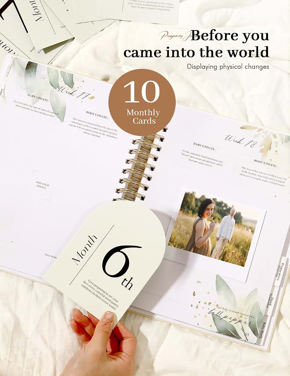 Molekaus Pregnancy Journal 146 Pages 8.5x11 Inch Ultrasound Scrapbook Gift Box