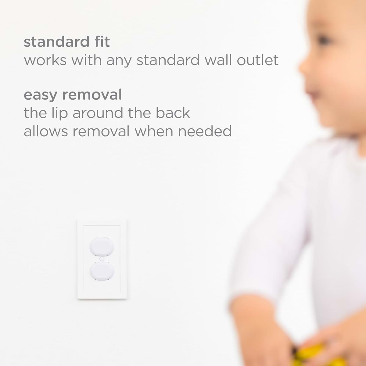 Nursery Wallplate for Safe Outlet and Switch Use