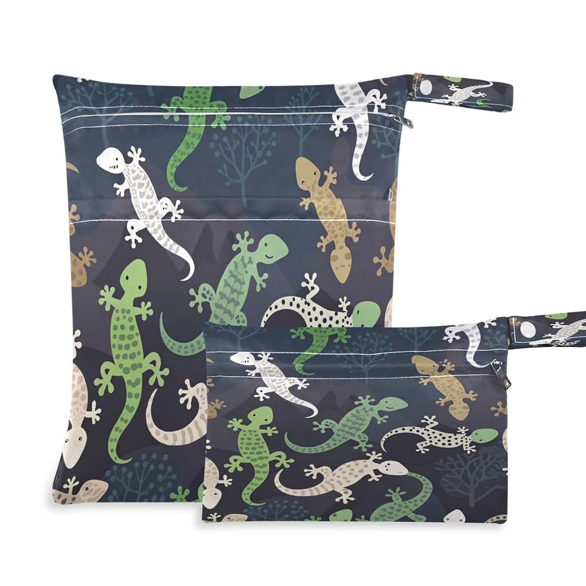 Kigai Lizard Wet Dry Bag Set for Baby Diaper and Travel Storage