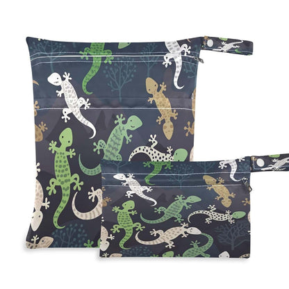 Kigai Lizard Wet Dry Bag Set for Baby Diaper and Travel Storage