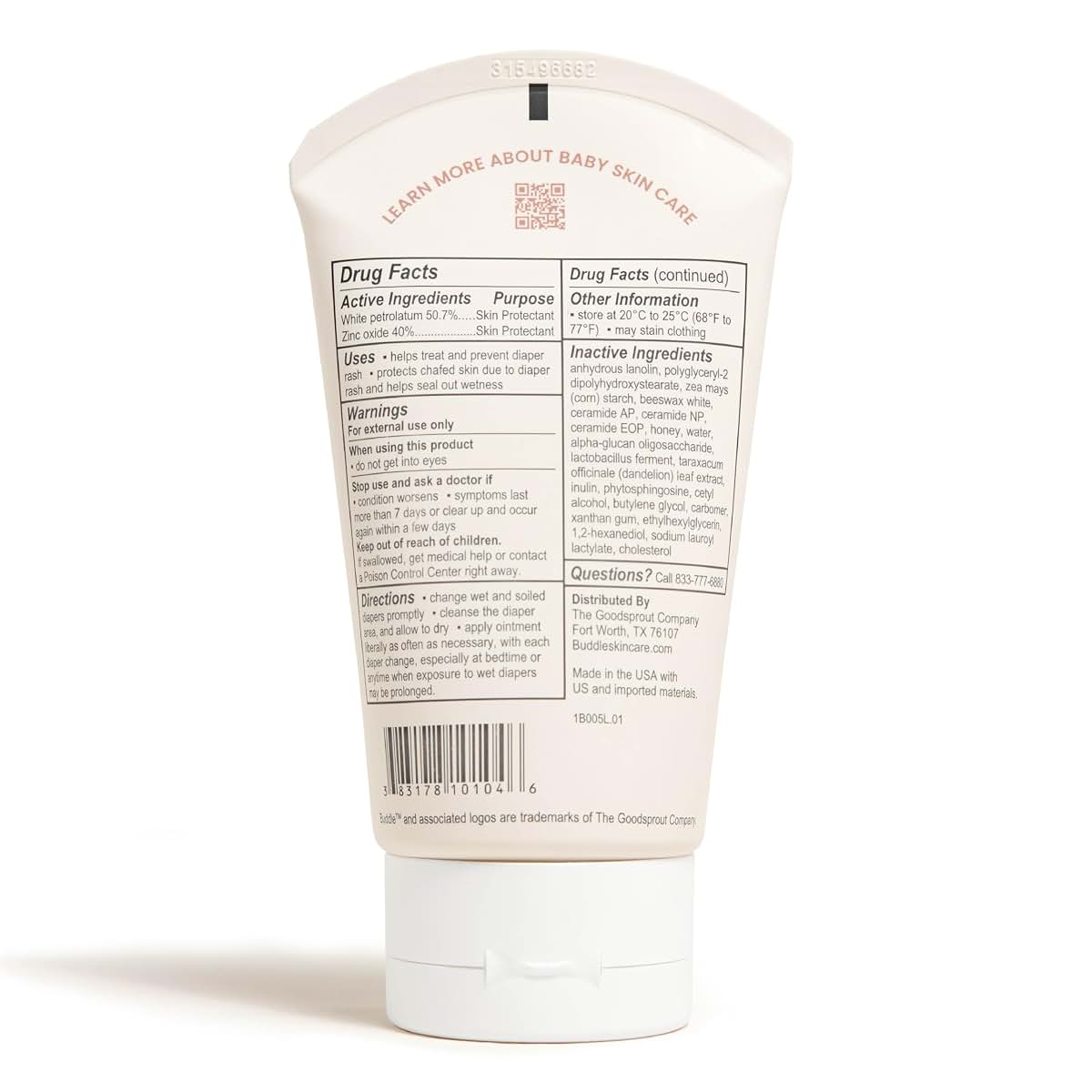 Buddle Rash Rescue Diaper Rash Ointment