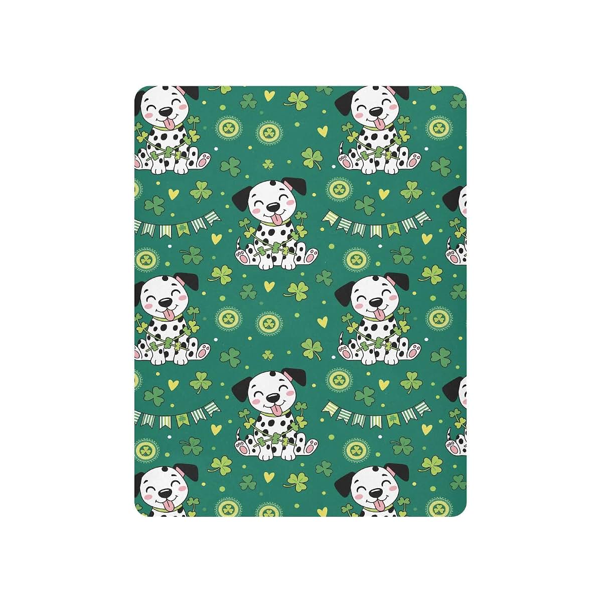 St. Patrick's Day Dog Shamrock Fitted Crib Sheet, Standard Crib Mattress Size
