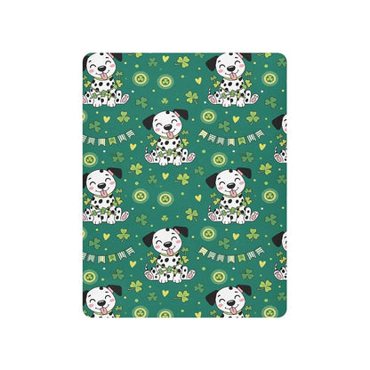 St. Patrick's Day Dog Shamrock Fitted Crib Sheet, Standard Crib Mattress Size