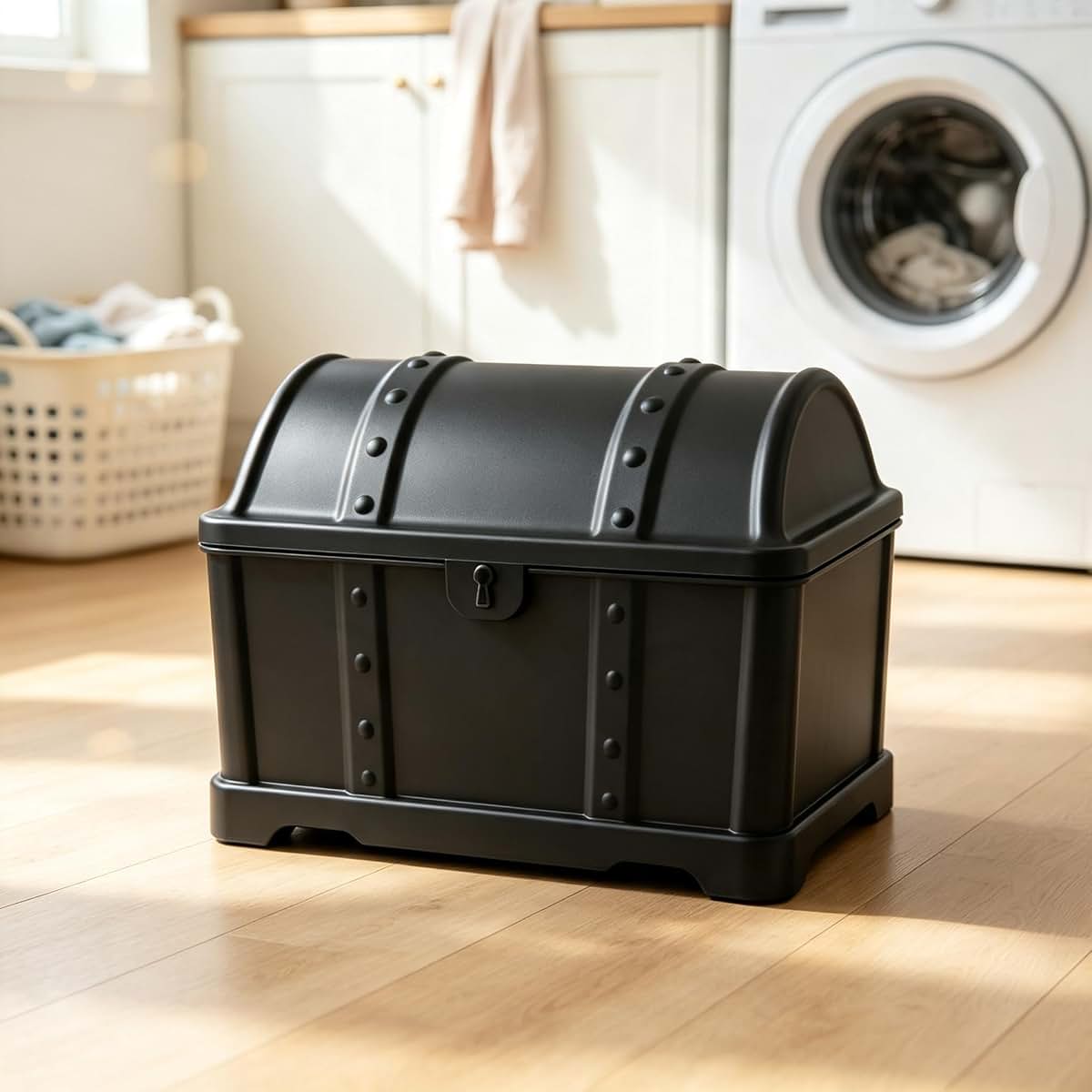 CILOSDR Black Desktop Treasure Storage Box 9×7×6.25 Inch (photo 3)