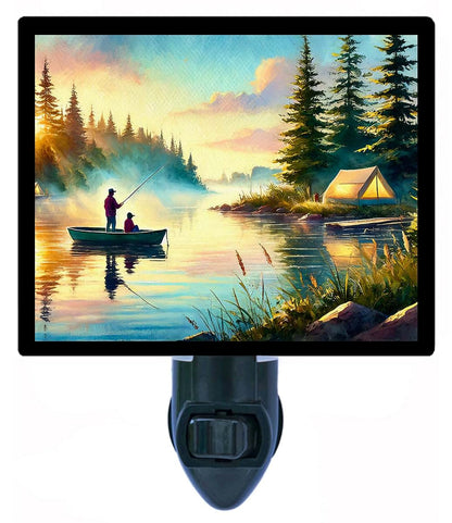 Night Light Designs Morning Bond Night Light – Lake Fishing Design