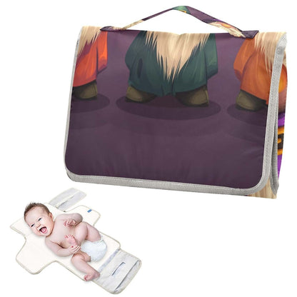 Kigai Portable Diaper Changing Pad with Waterproof Mat and Pockets
