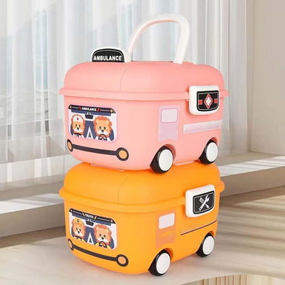 Wozun Cartoon Car Toy Storage Organizer With Sturdy Base (photo 3)