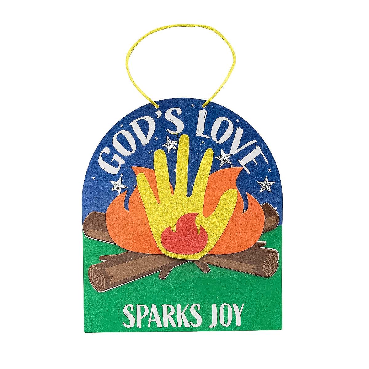 Fun Express Religious Bonfire God's Love Handprint Sign Craft Kit